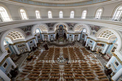 Inside the Mosta Dome on a Day Trip From Valletta